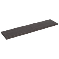 Produktbild för Bordsskiva mörkbrun 200x50x(2-6) cm massivt trä levande kant