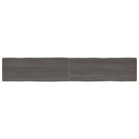 Produktbild för Bordsskiva mörkbrun 220x40x(2-6) cm massivt trä levande kant
