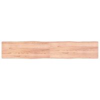 Produktbild för Bordsskiva ljusbrun 220x40x(2-4) cm massivt trä levande kant