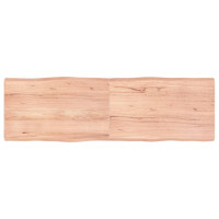 Produktbild för Bordsskiva ljusbrun 160x50x(2-6) cm massivt trä levande kant