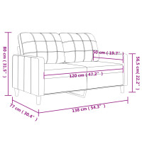 Produktbild för 2-sitssoffa brun 120 cm tyg