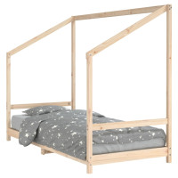 Produktbild för Sängram för barnsäng 90x200 cm massiv furu