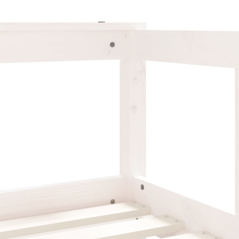 Produktbild för Sängram för barnsäng m. lådor vit 70x140 cm massiv furu