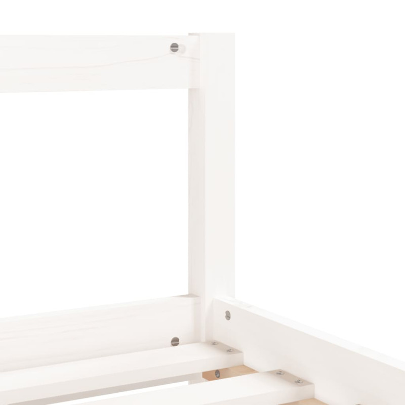 Produktbild för Sängram med lådor för barnsäng vit 80x160 cm massiv furu