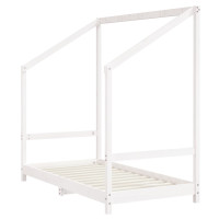 Produktbild för Sängram för barnsäng vit 80x160 cm massiv furu