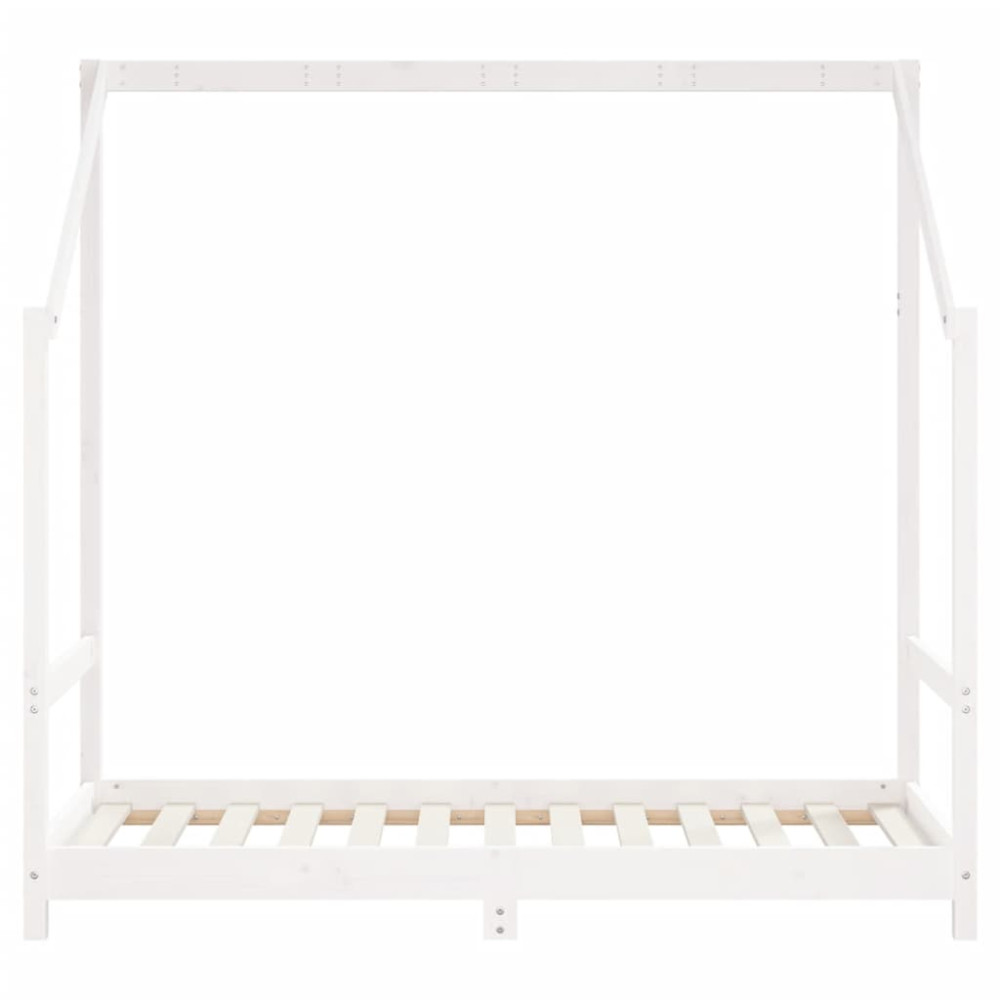 Produktbild för Sängram för barnsäng vit 80x160 cm massiv furu