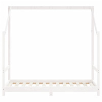 Produktbild för Sängram för barnsäng vit 80x160 cm massiv furu