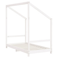 Produktbild för Sängram för barnsäng vit 80x160 cm massiv furu
