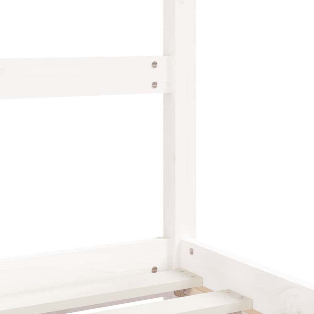 Produktbild för Sängram för barnsäng vit 80x160 cm massiv furu