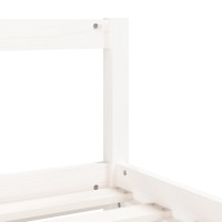 Produktbild för Sängram för barnsäng vit 90x200 cm massiv furu