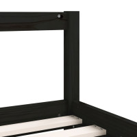 Miniatyr av produktbild för Sängram för barnsäng m. lådor svart 80x200 cm massiv furu