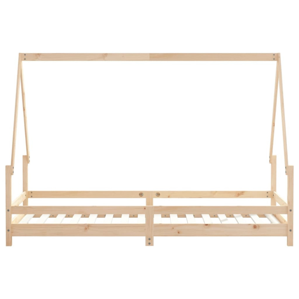 Produktbild för Sängram för barnsäng 90x200 cm massiv furu