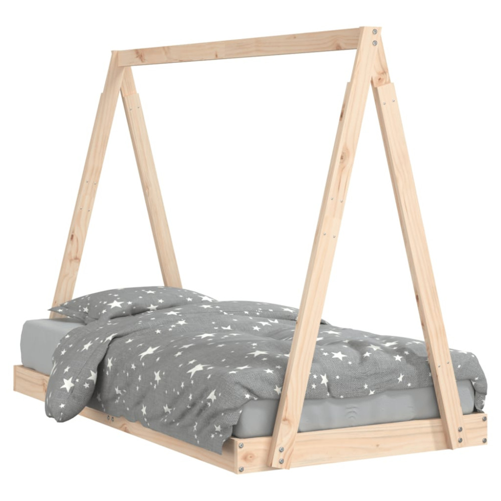 Produktbild för Sängram för barnsäng 80x160 cm massiv furu