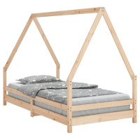 Produktbild för Sängram för barn 90x190 cm massiv furu