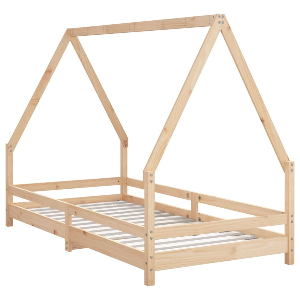 Produktbild för Sängram för barn 90x190 cm massiv furu
