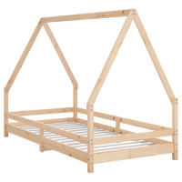 Produktbild för Sängram för barn 90x190 cm massiv furu