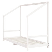 Produktbild för Sängram för barnsäng vit 80x200 cm massiv furu