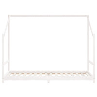 Produktbild för Sängram för barnsäng vit 80x200 cm massiv furu