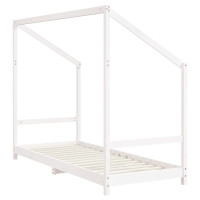 Produktbild för Sängram för barnsäng vit 80x200 cm massiv furu