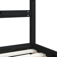 Miniatyr av produktbild för Sängram för barnsäng svart 80x160 cm massiv furu