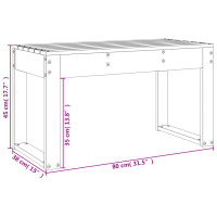 Produktbild för Trädgårdsbänk 80x38x45 cm massivt douglasträ