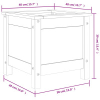 Produktbild för Odlingslåda 40x40x39 cm honungsbrun massiv furu