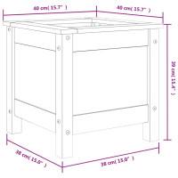 Produktbild för Odlingslåda 40x40x39 cm massiv furu