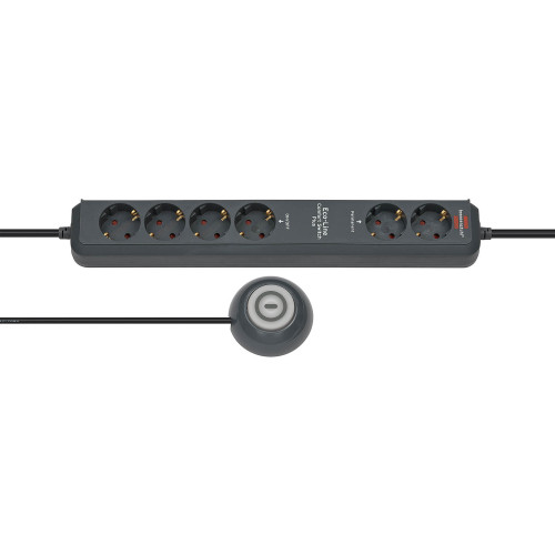 Brennenstuhl Brennenstuhl Eco-Line Comfort Switch förlängningssladdar 2 m 6 AC-utgångar Antracit