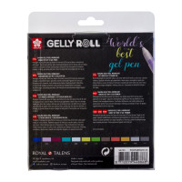 Miniatyr av produktbild för Sakura Gelly Roll Gelpenna med kork Blå, Bordeaux, Brun, Grön, Grå, Gul 12 styck