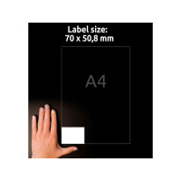 Produktbild för Etikett AVERY 70x50,8mm 1500/fp