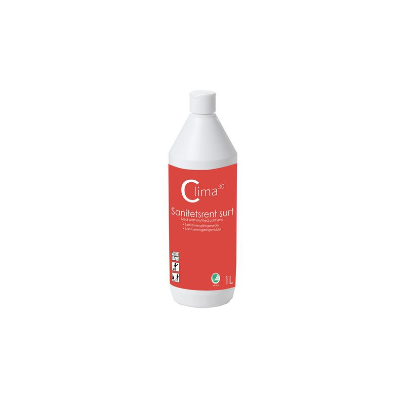 Produktbild för Sanitetsrent CLIMA30 surt parfymerad 1L