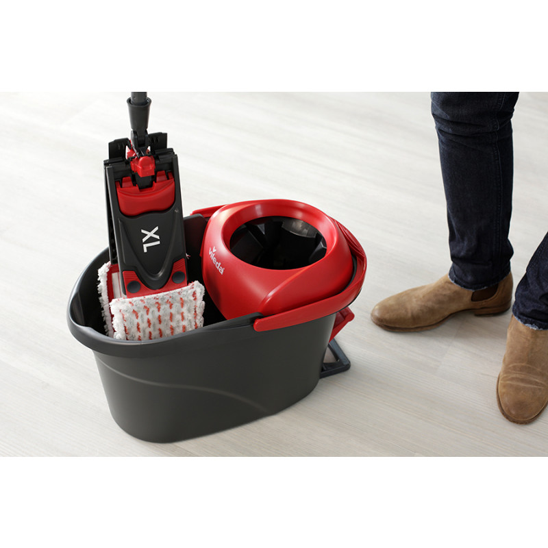 Produktbild för Vileda Ultramat Turbo XL moppar Torr&våt Mikrofiber Svart, Röd