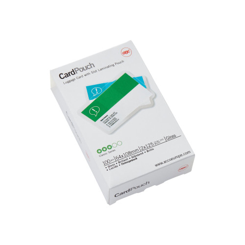 GBC GBC Card Laminating Pouch - 100-pack - glättat - 64 x 108 mm - lamineringsfickor