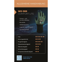 Produktbild för Wonder Grip WG-300 Arbetshandskar Grön Latex, Nylon, Polyester 1 styck