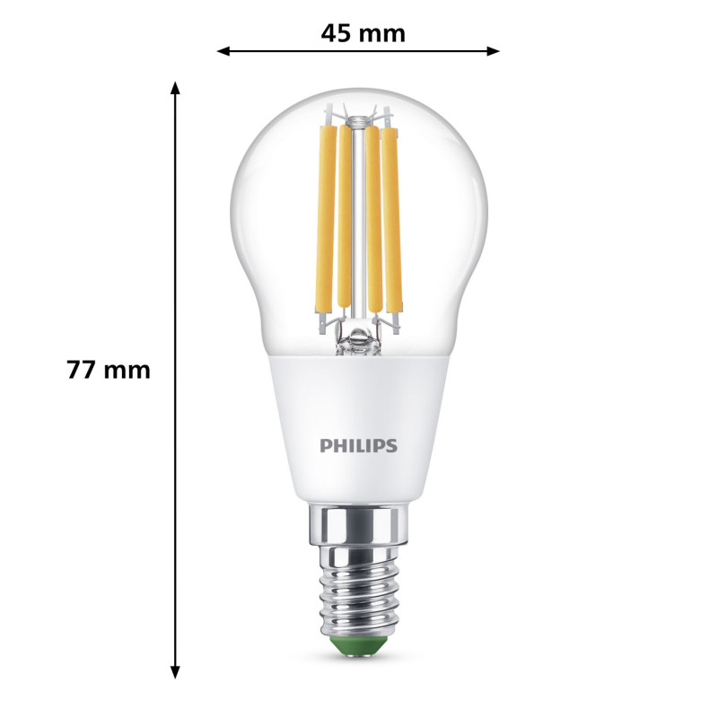 Produktbild för LED E14 P45 Klot 2,3W (40W) Klar 485lm 2700K Energiklass A