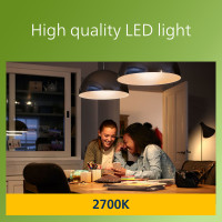 Produktbild för LED E27 Normal 4W (60W) Klar 840lm 2700K Energiklass A
