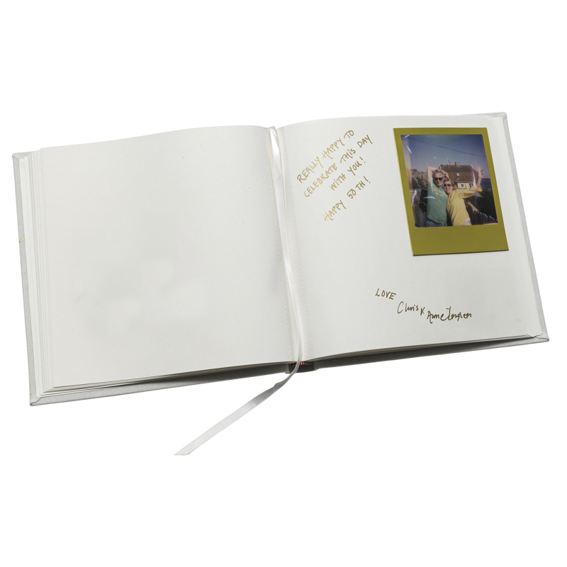 Produktbild för Focus Base Line Canvas Album 20x20 Guestbook White