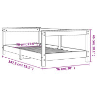 Produktbild för Sängram för barnsäng vit 70x140 cm massiv furu