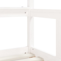 Produktbild för Sängram för barnsäng m. lådor vit 70x140 cm massiv furu