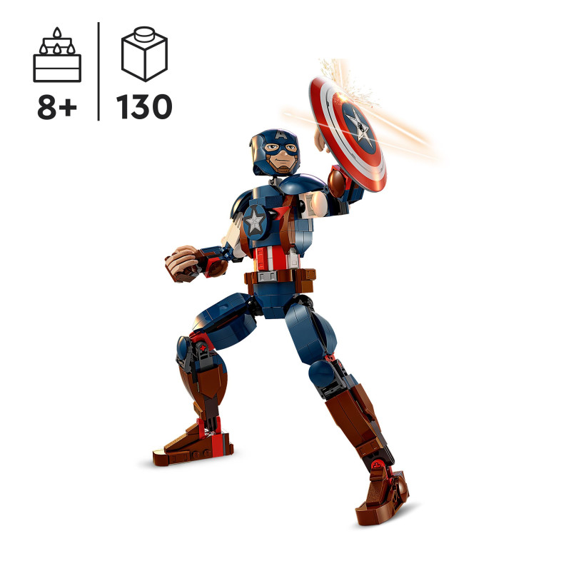 Produktbild för LEGO Marvel Super Heroes Marvel Captain America byggfigur