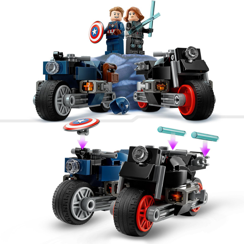 Produktbild för LEGO Marvel Super Heroes Marvel Black Widows & Captain Americas motorcyklar