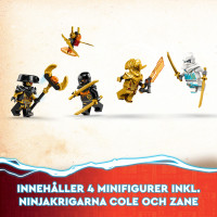 Miniatyr av produktbild för LEGO NINJAGO Zanes spinjitzuracerbil med drakkraft