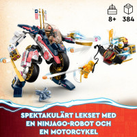 Miniatyr av produktbild för LEGO NINJAGO Soras omvandlingsbara robotmotorcykel