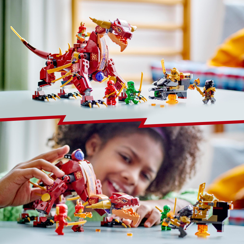 Produktbild för LEGO NINJAGO Heatwaves omvandlingsbara lavadrake