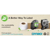 Miniatyr av produktbild för DYMO D1 - Standardpolyesteretiketter - Svart på vitt - 12mm x 7m