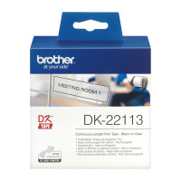 Produktbild för Brother DK-22113 etikett-tejp Svart på transparent