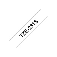 Produktbild för Brother TZe-231S2 - bandlaminat - 1 kassett(er) - Rulle (1,2 cm x 4 m)