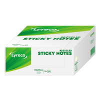 Produktbild för Notes LYRECO recycled 76x127mm gul 12/fp