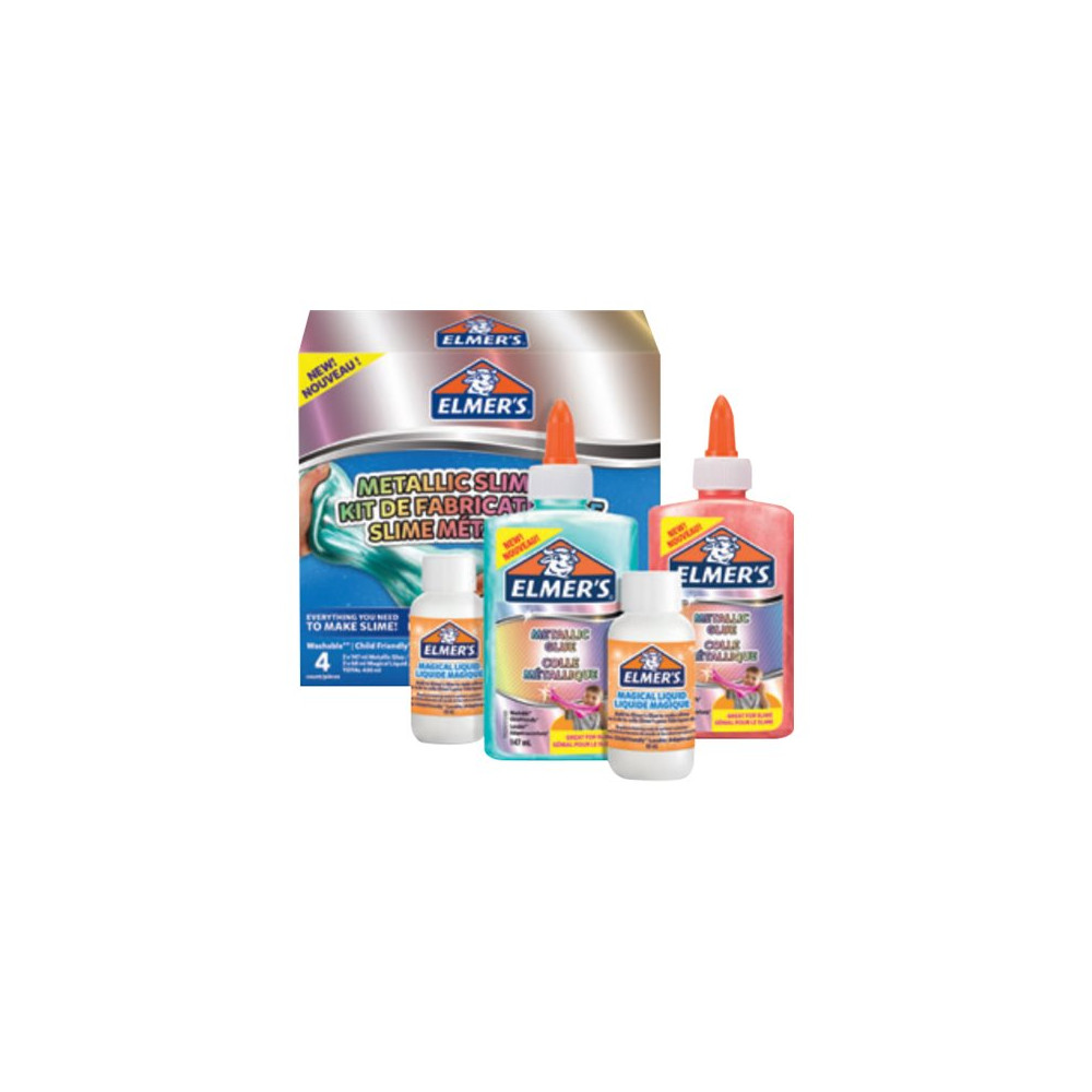 Produktbild för Elmer's Metallic - slajmkit - 4 delar