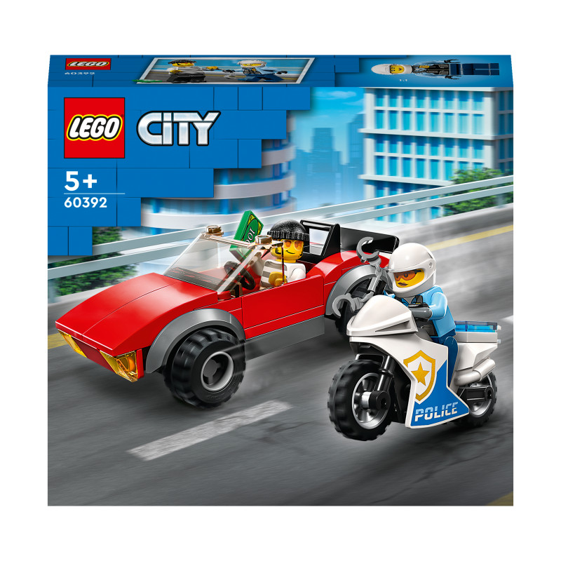 Produktbild för LEGO City Biljakt med polismotorcykel